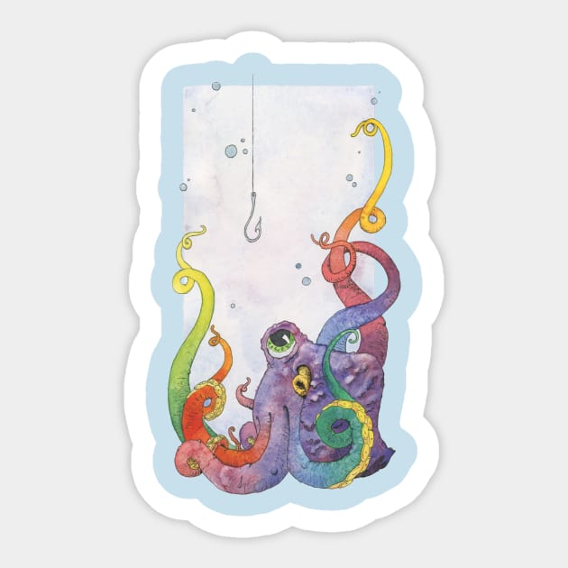 Octohook Sticker by seangreenbergart